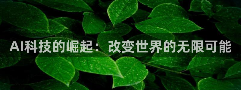 AI科技的崛起：改变世界的无限可能