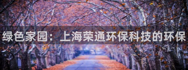 绿色家园：上海荣通环保科技的环保