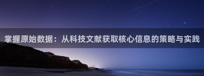 掌握原始数据：从科技文献获取核心信息的策略与实践